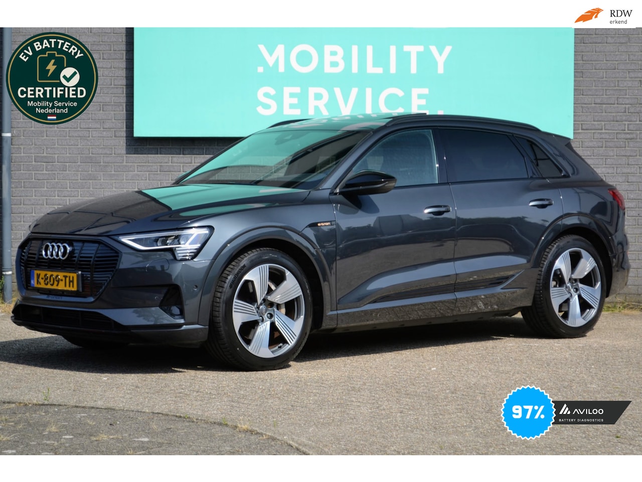 Audi e-tron - E-tron 50 quattro S-LINE SOH97% Launch edition Vorsprung 71 kWh Pano Alcan Led - AutoWereld.nl