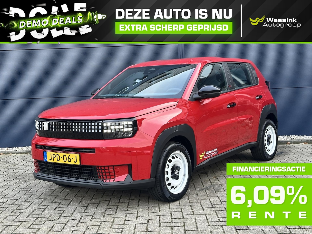 Fiat Grande Panda - 44kWh 113pk Red | Led Koplampen | Apple Carplay | Android Auto | DAB+ | Cruise Control | - AutoWereld.nl