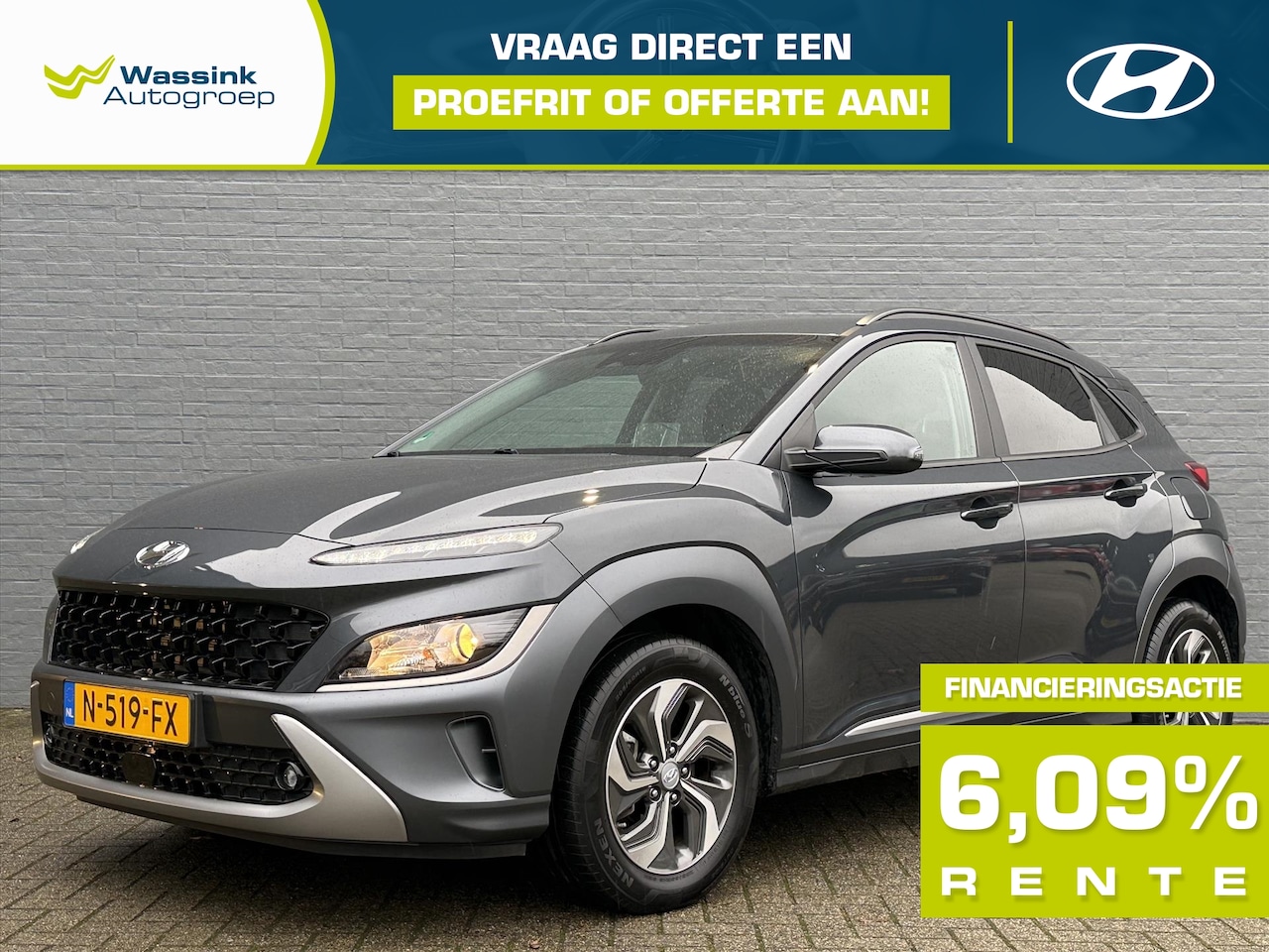 Hyundai Kona - 1.6 GDI HEV 141pk DCT Fashion | 100% Dealeronderhouden | 16 inch LMV | Head up display - AutoWereld.nl