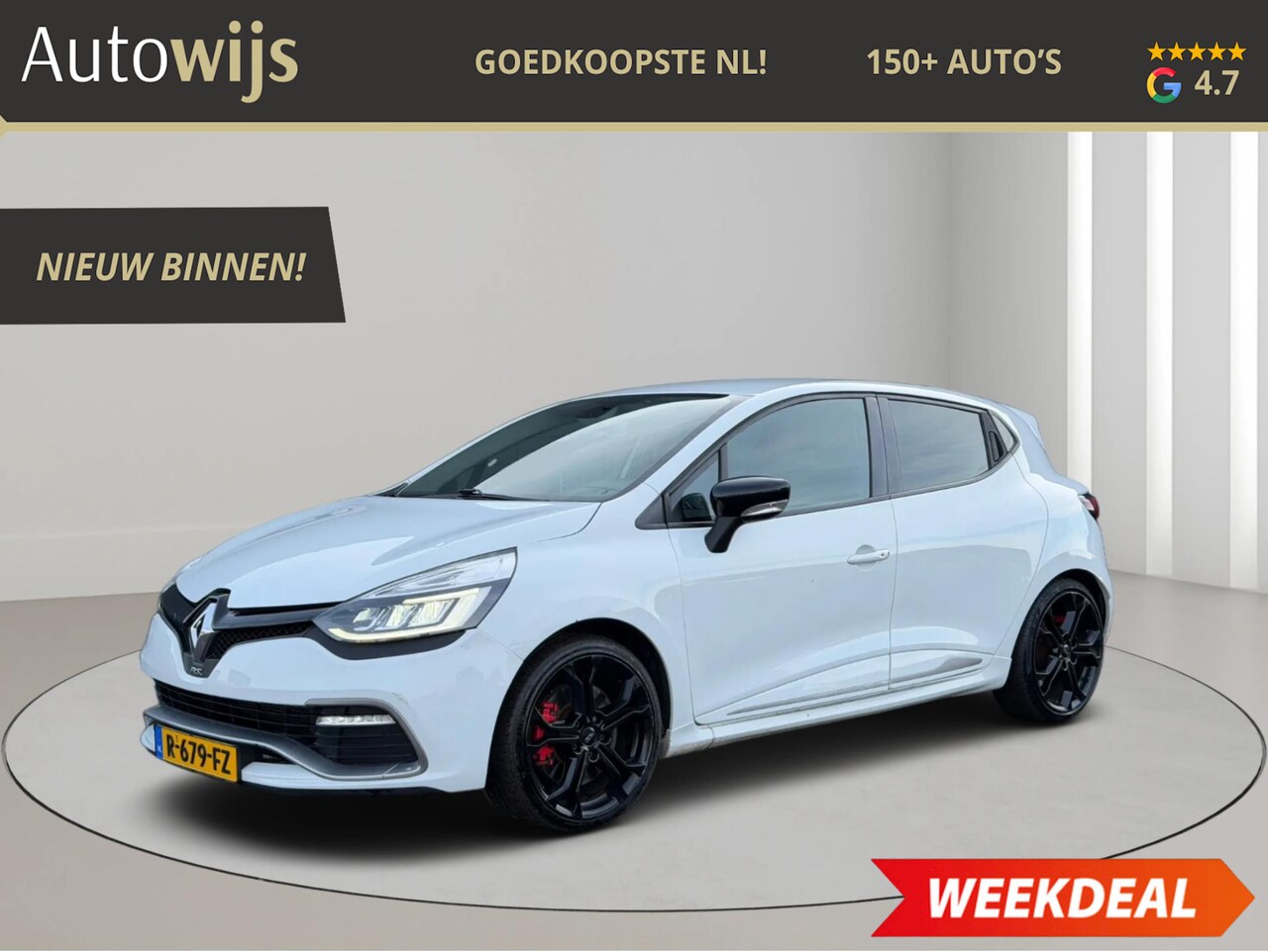 Renault Clio - 1.6 R.S.|LEDER|200PK|AUT|BASS REFLEX|NAVI|LED|CRUISE - AutoWereld.nl