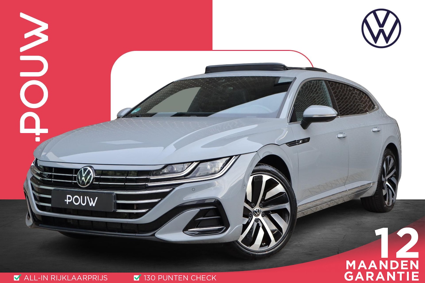 Volkswagen Arteon Shooting Brake - 1.4 TSI eHybrid 218pk R-Line Business+ | Panoramadak | Lederen Bekleding | Trekhaak | Navi - AutoWereld.nl