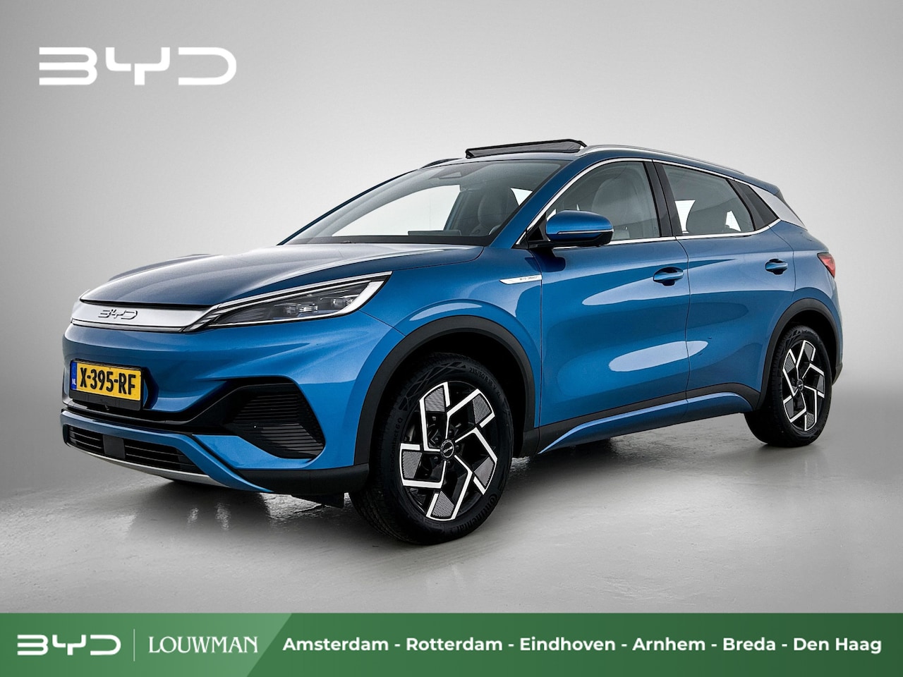 BYD Atto 3 - Design 60 kWh | Elektrische achterklep | XL multimediascherm | 18" LMV | Blauw metallic | - AutoWereld.nl