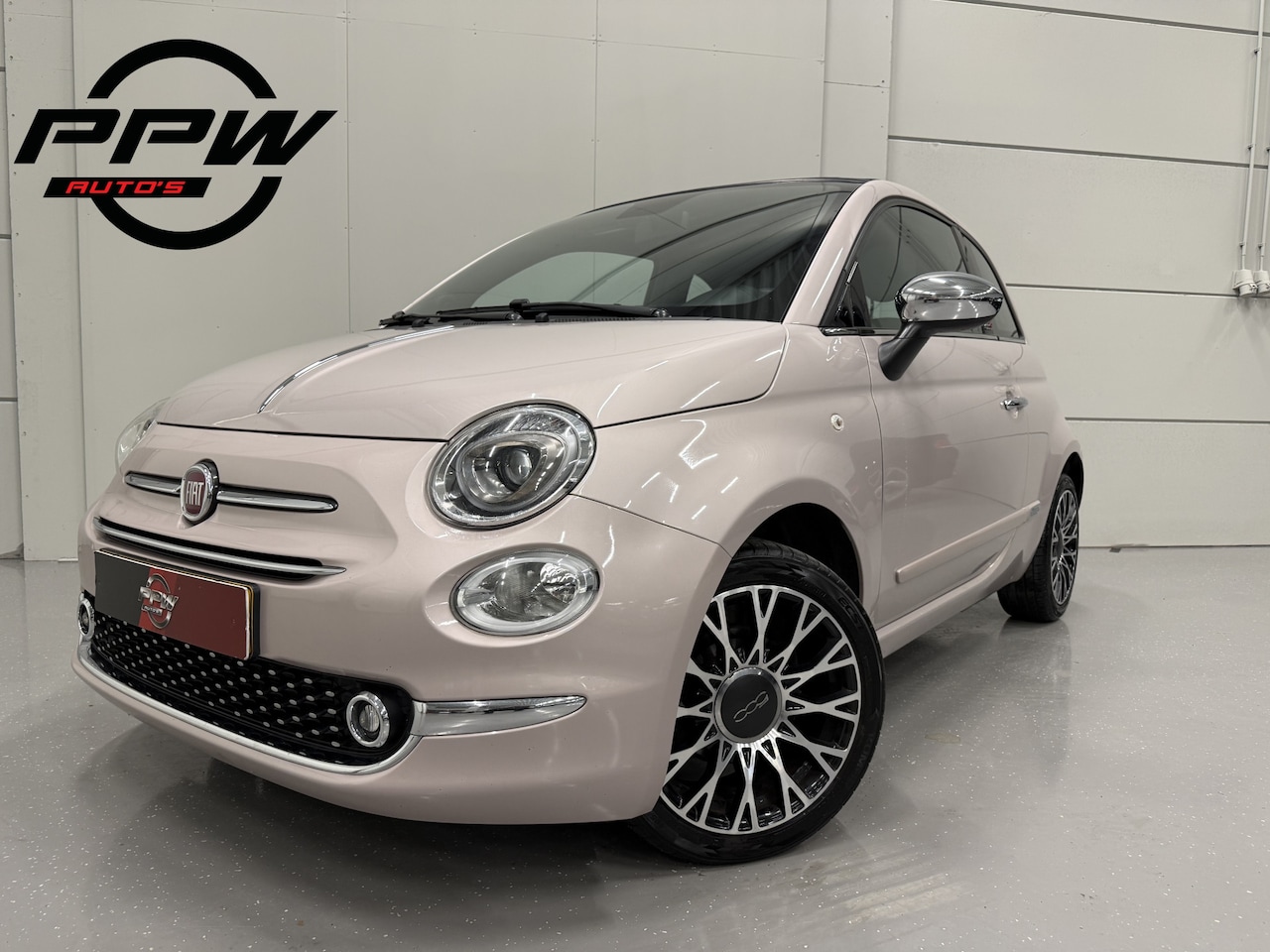 Fiat 500 C - 1.2 Star POWDER-PINK/NAVI-GROOT/CARPLAY/VIRTUAL/LEER-STOF SPORTSTOELEN/LED/CRUISE/ECC/16"L - AutoWereld.nl