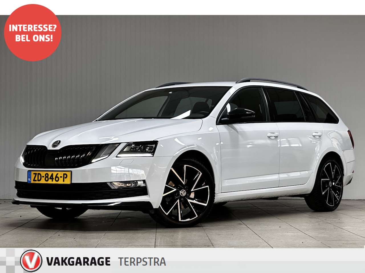 Skoda Octavia Combi - 1.6 TDI Greentech Sport Business/ Automaat!/ Trekhaak/ LED Koplampen/ Flippers/ DAB+/ Appl - AutoWereld.nl