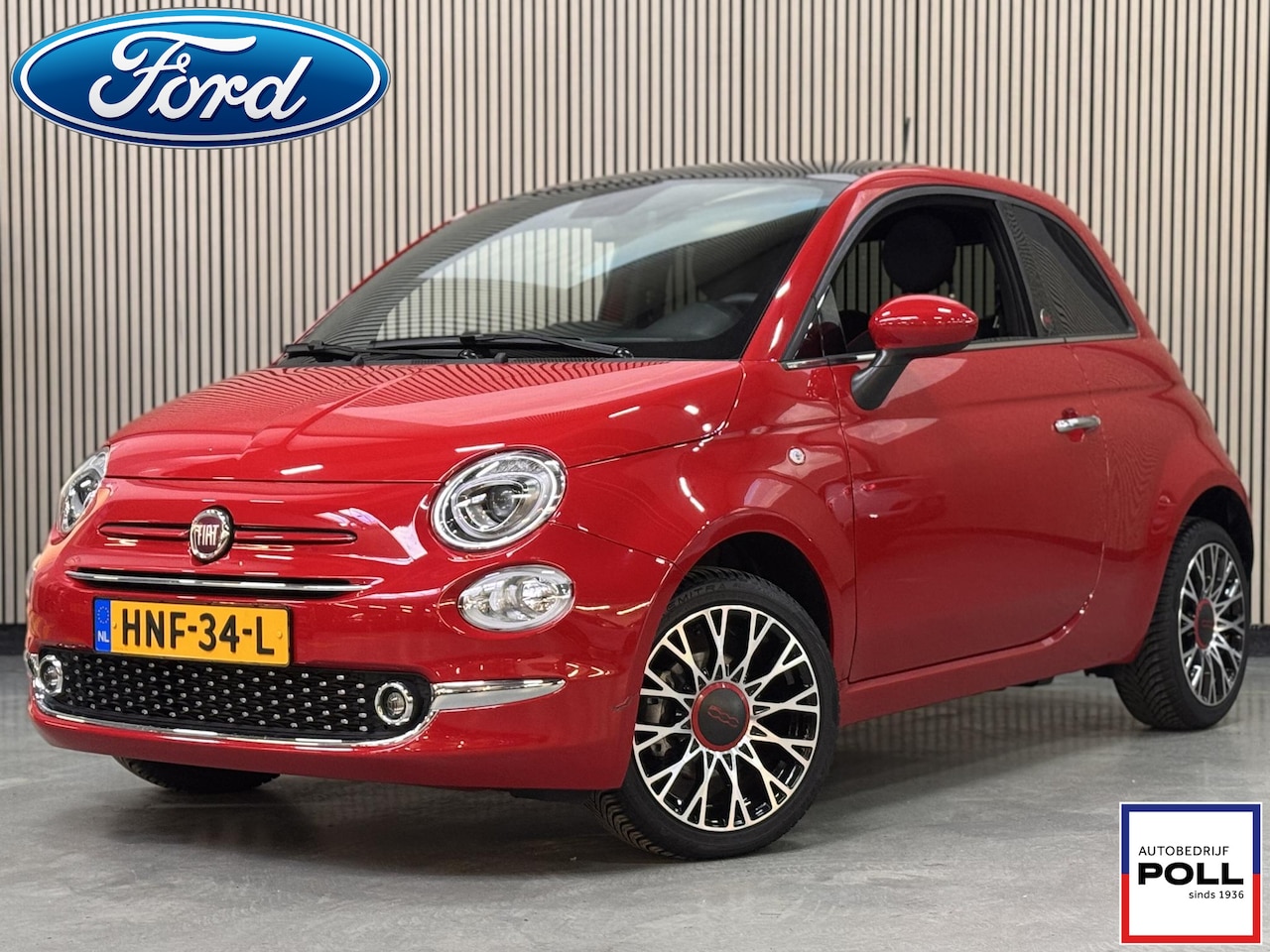 Fiat 500 - 1.0 Hybrid Dolcevita RED Panoramadak Navi Climat Cruise Parkeersensoren Digitaal Dashboard - AutoWereld.nl