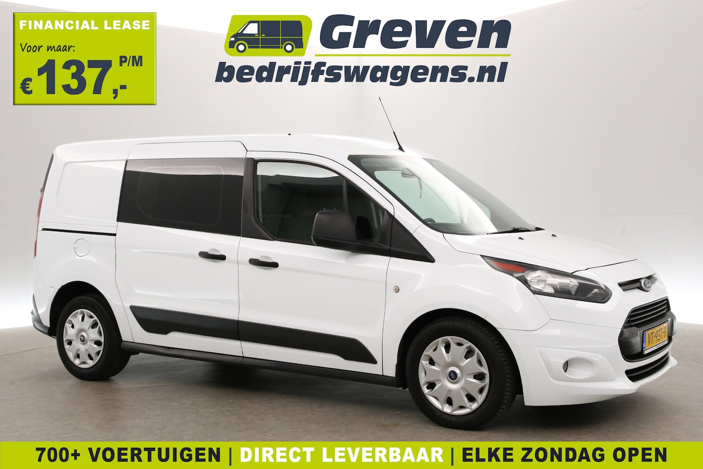 Ford Transit Connect - 1.5 TDCI L2 | Euro6 | Aut. | 3-Zits | Airco | Camera | Cruise | Trekh. | Navi | Parkeersen - AutoWereld.nl