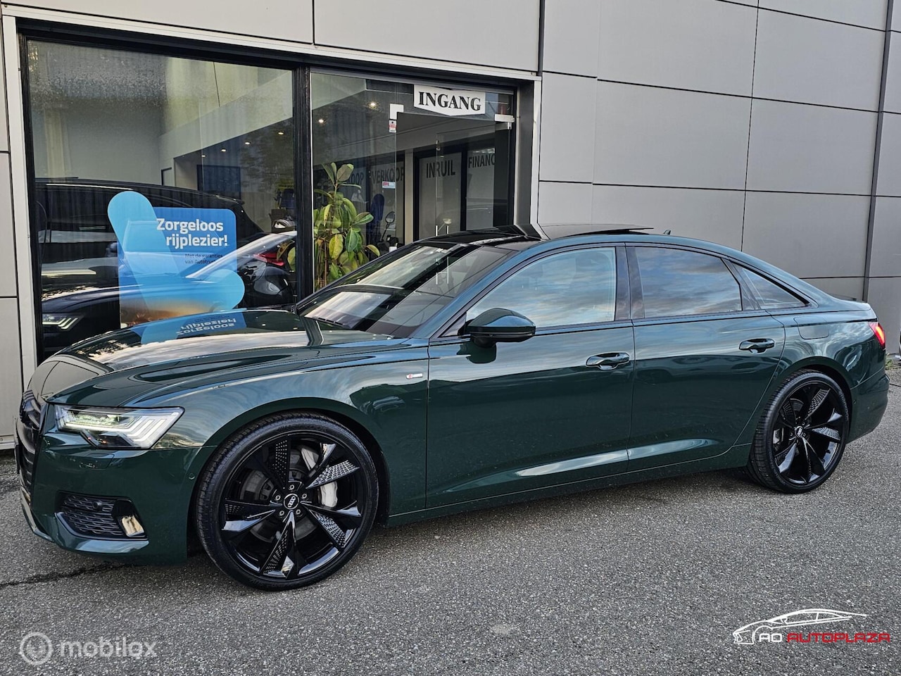 Audi A6 Limousine - 50 TFSI e quattro S edition Panorama/HUD/Nightvision/Goodwood Green - AutoWereld.nl