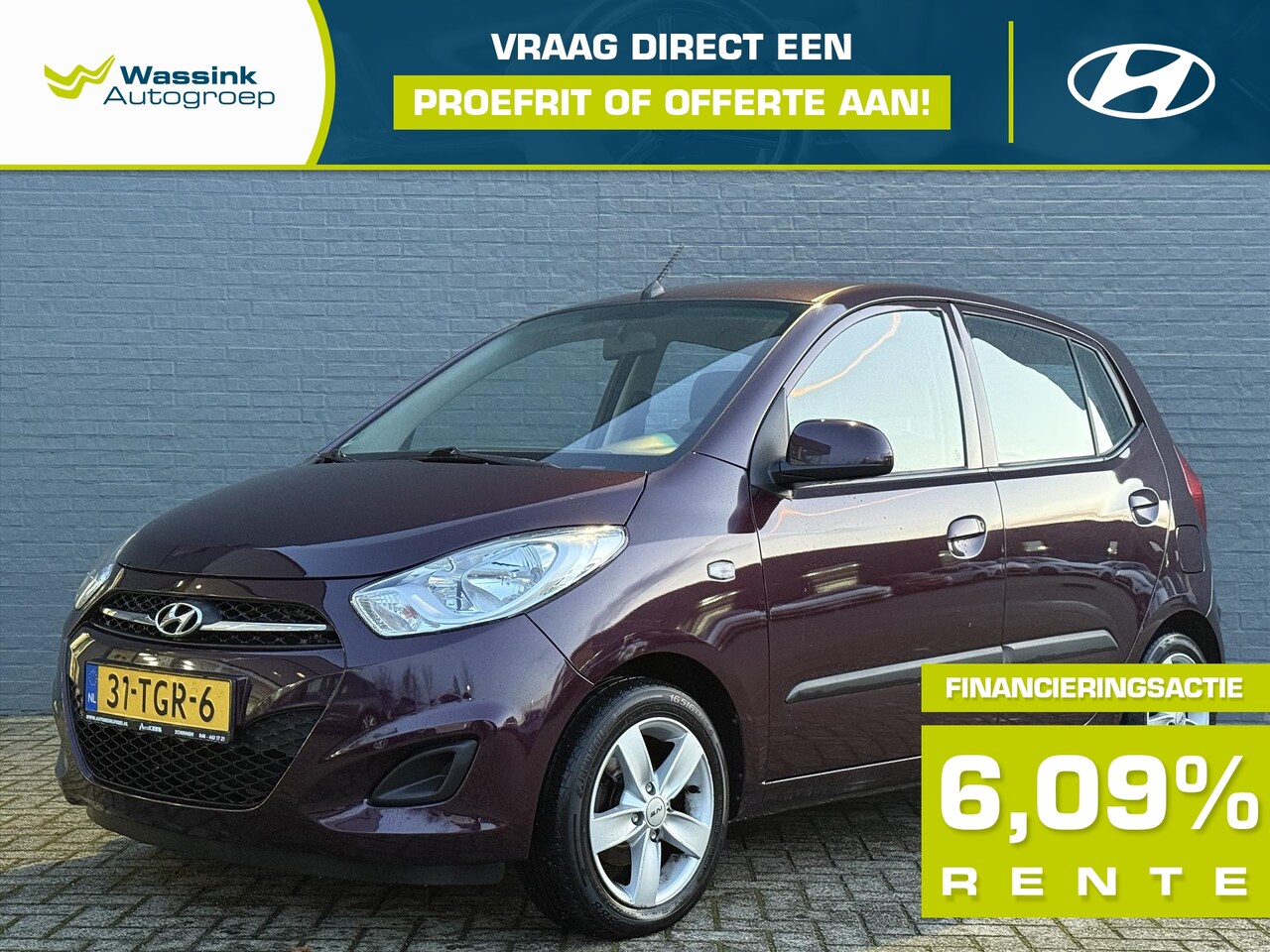 Hyundai i10 - 1.2i 85pk i-Motion | Zomer & Winterset | Complete Onderhoud Historie | USB & Aux | Airco | - AutoWereld.nl
