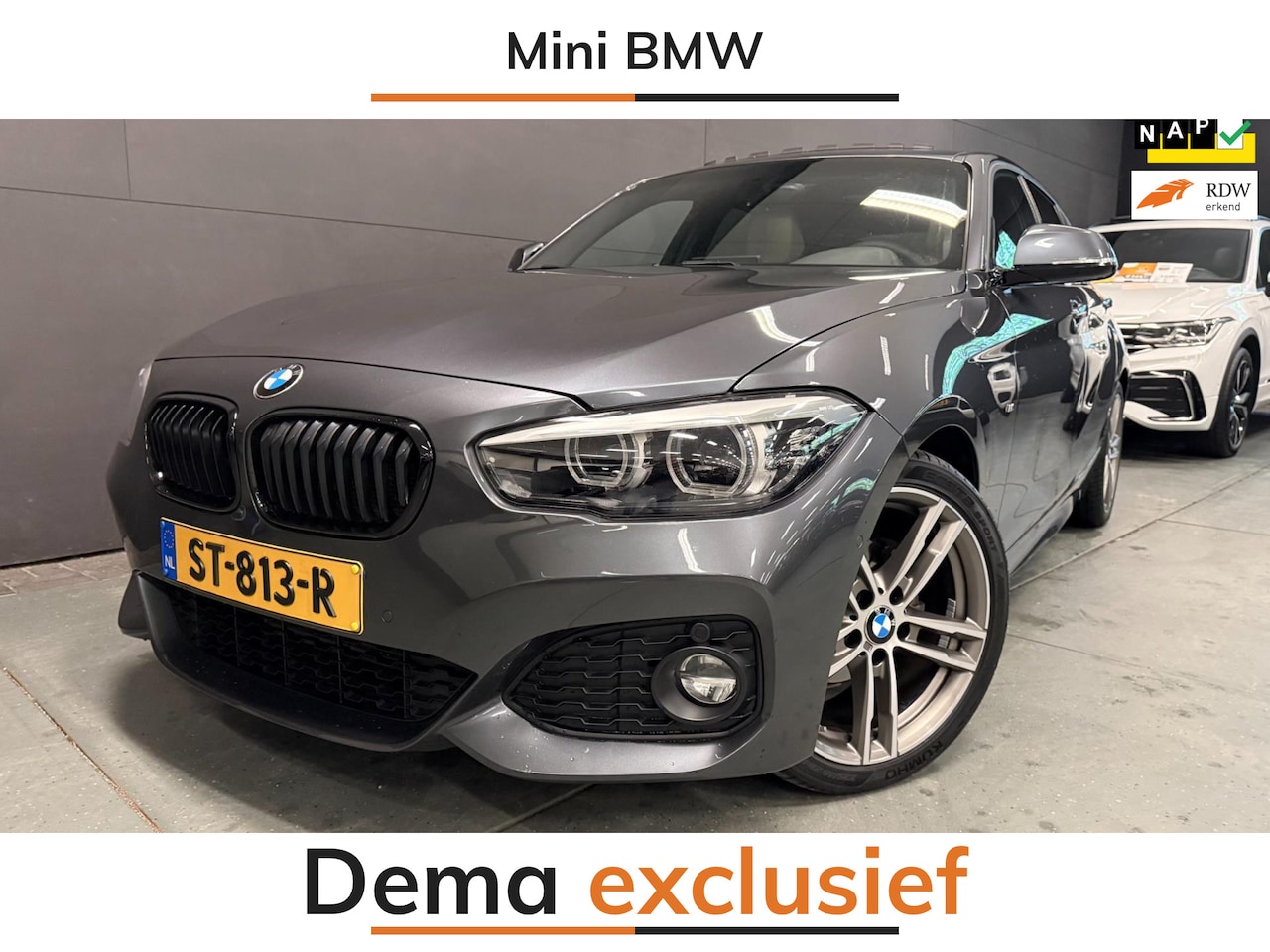 BMW 1-serie - 118i M-SPORT NAVI/SCHUIFDAK/LED/DAB/LEDER/ECC/PDC/CRUISE/// - AutoWereld.nl