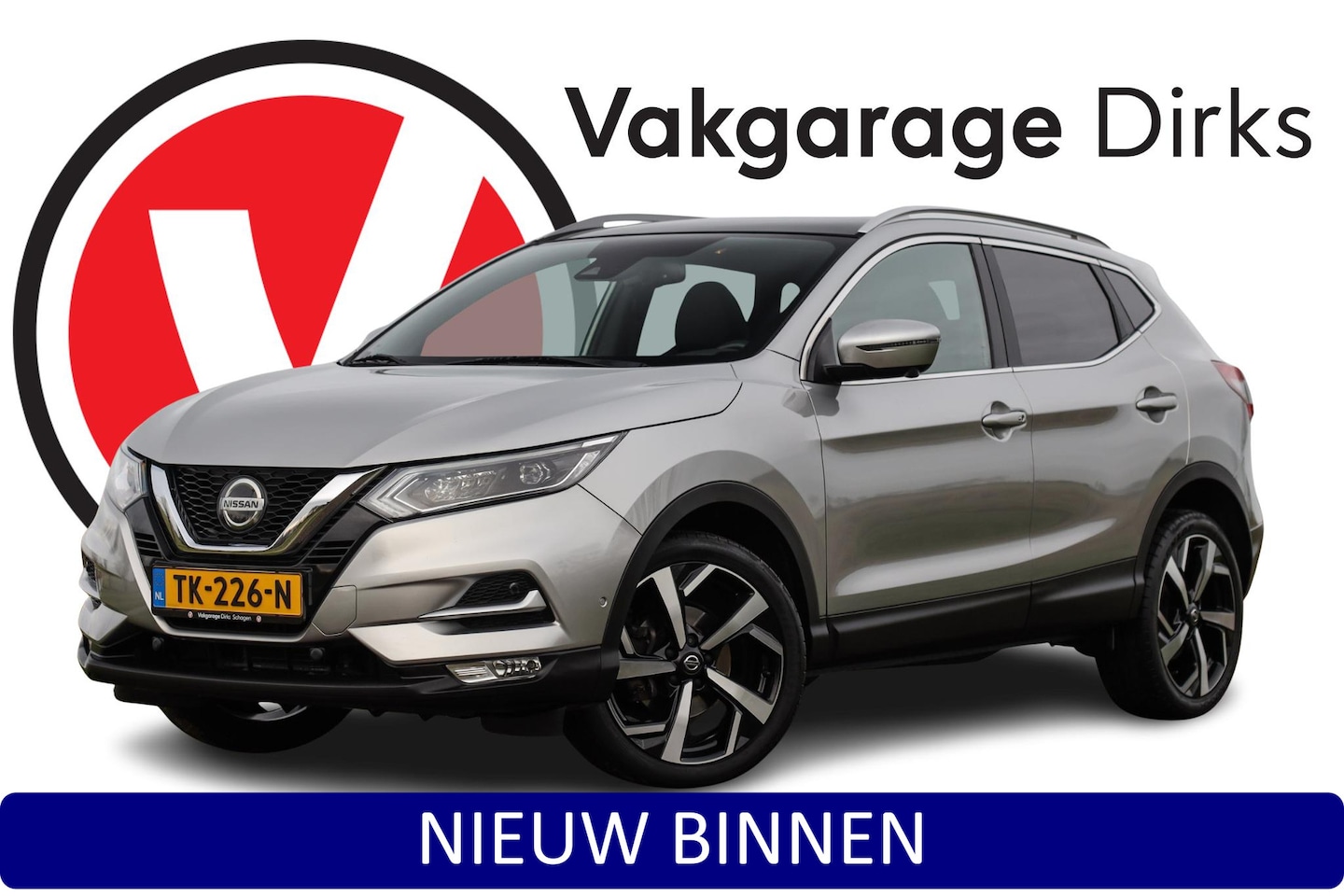 Nissan Qashqai - 1.2 Aut. Tekna + ✅ Leder ✅ Pano ✅ LED - AutoWereld.nl
