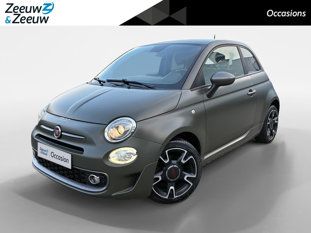 Fiat 500 - 0.9 TwinAir Turbo Sport |Verde Militaire| Sportstoelen|Navigatiesysteem|12 maanden Bovag g - AutoWereld.nl