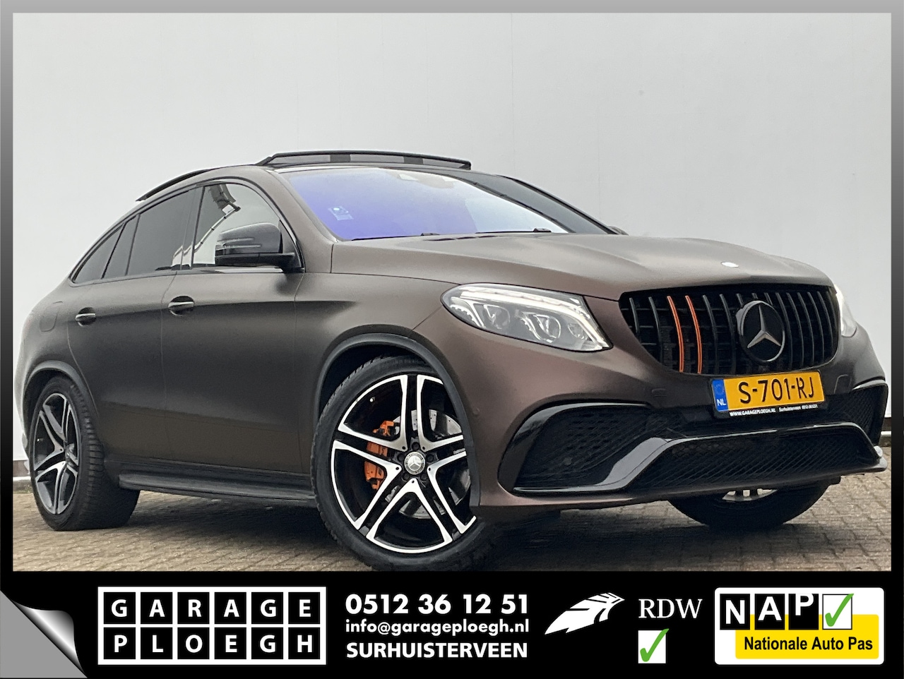 Mercedes-Benz GLE-Klasse Coupé - 450 AMG 4MATIC Pano B&O Memory Carbon inleg DAB 360 - AutoWereld.nl