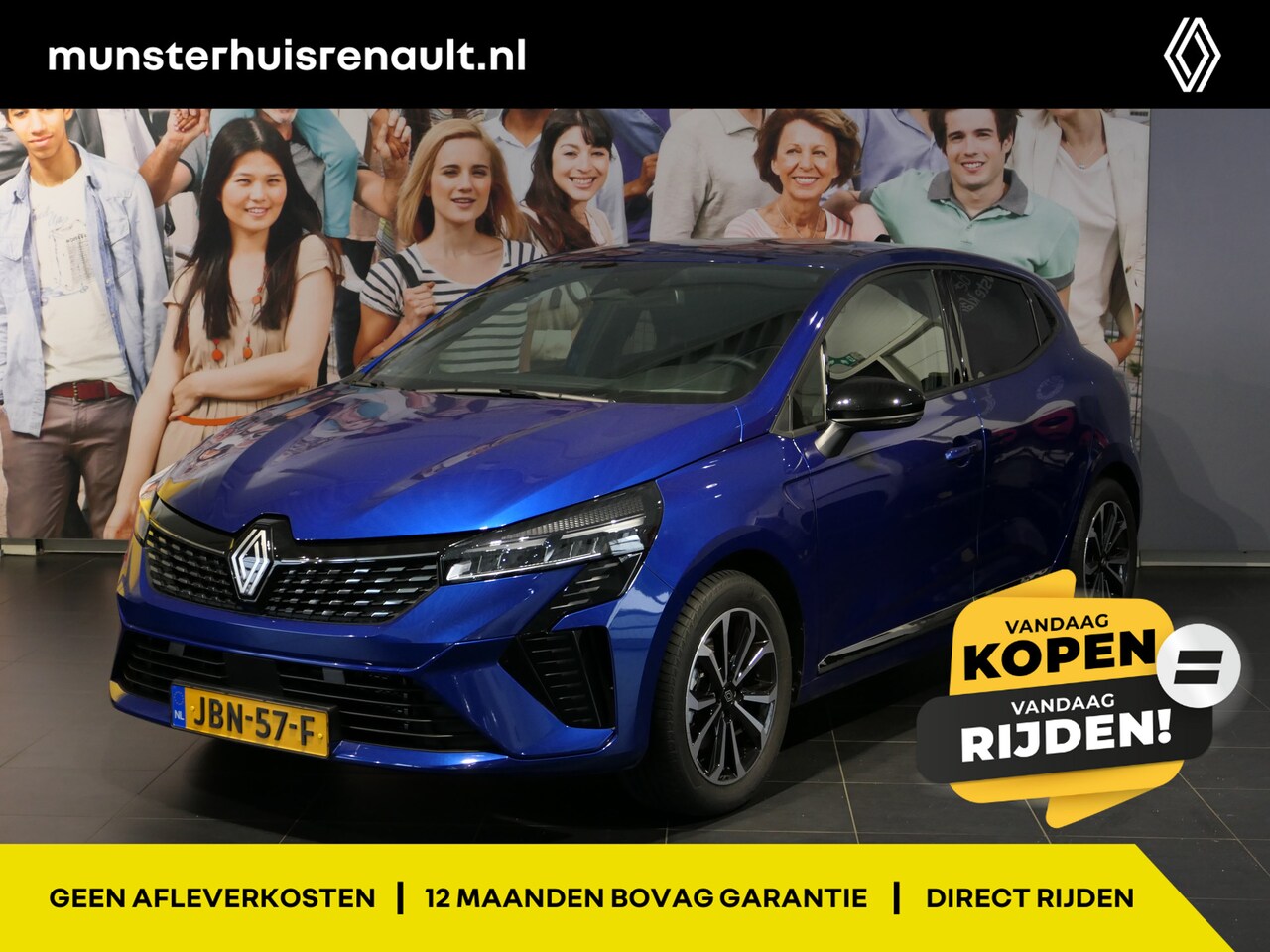 Renault Clio - 1.6 E-Tech Full Hybrid 145 techno - Occasion Lease vanaf €429 p/m - Camera - Apple carplay - AutoWereld.nl