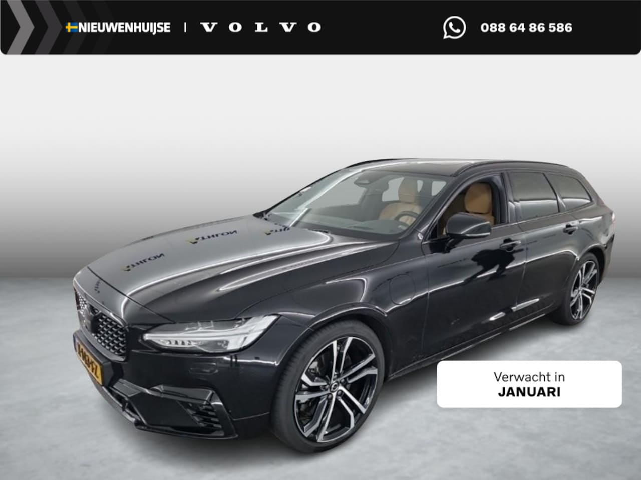Volvo V90 - 2.0 T8 Plug-in hybrid AWD Ultimate Dark | Luchtvering | Harman/Kardon | Massage | Stoel Ve - AutoWereld.nl