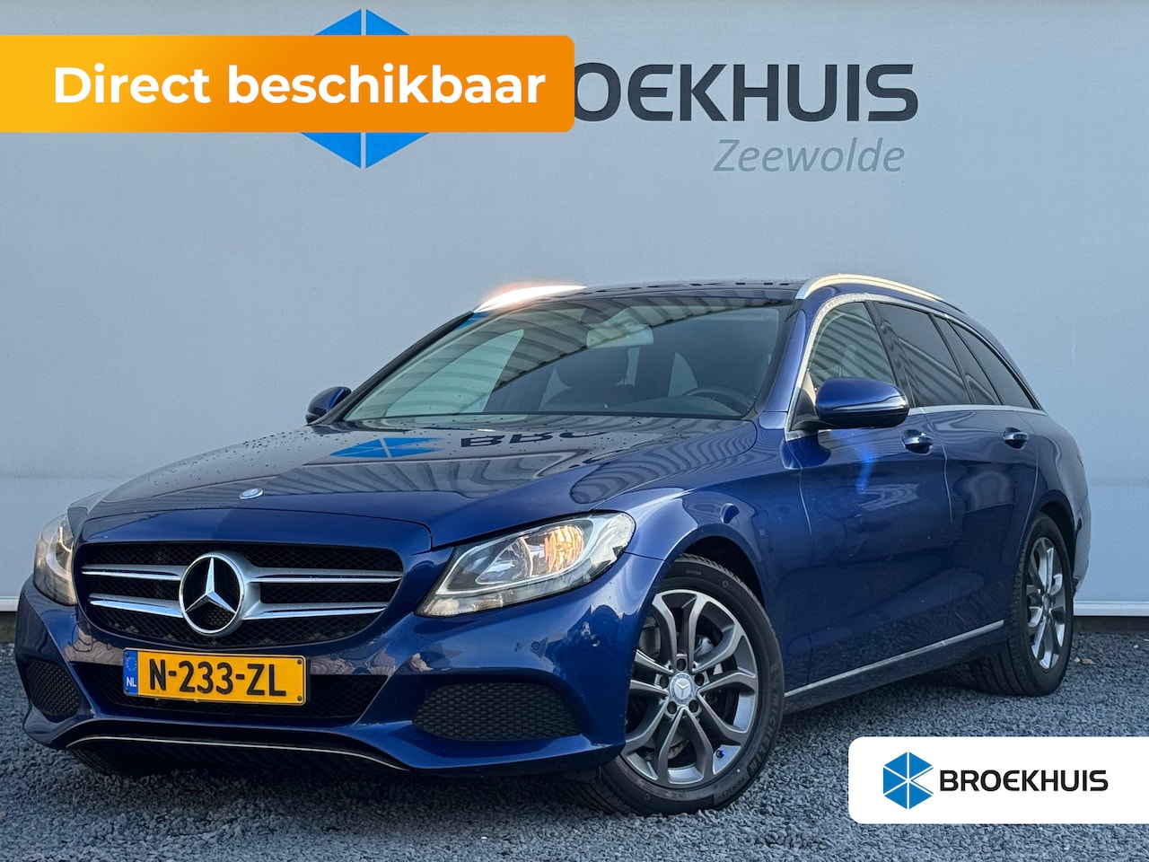 Mercedes-Benz C-klasse Estate - 180 Prestige 156PK Full Leather AUT | Afhaalbare Trekhaak | Flippers | Stoelverwarming | C - AutoWereld.nl
