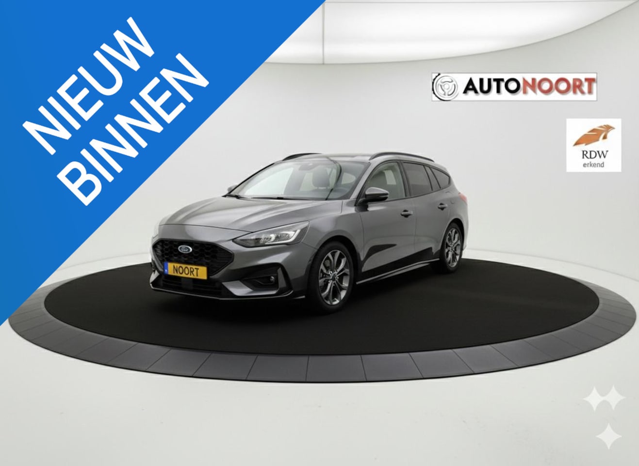 Ford Focus Wagon - 1.0 EcoBoost Hybrid ST Line 2023 2023 ST Vele opties Grijs+Zwart incl btw+Garantie - AutoWereld.nl