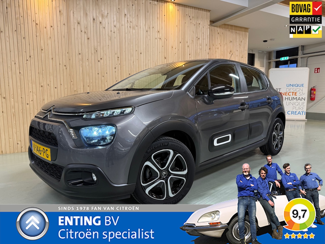 Citroën C3 - 1.2 PT PLUS ECC NAVI PDC CARPLAY/ANDROID FULL LED DAB+ - AutoWereld.nl