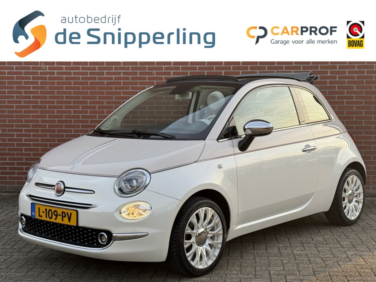 Fiat 500 C - 1.2 60TH ANNIVERSARY AUTOMAAT NAV CARPLAY CLIMA LEDER CRUISE PDC - AutoWereld.nl