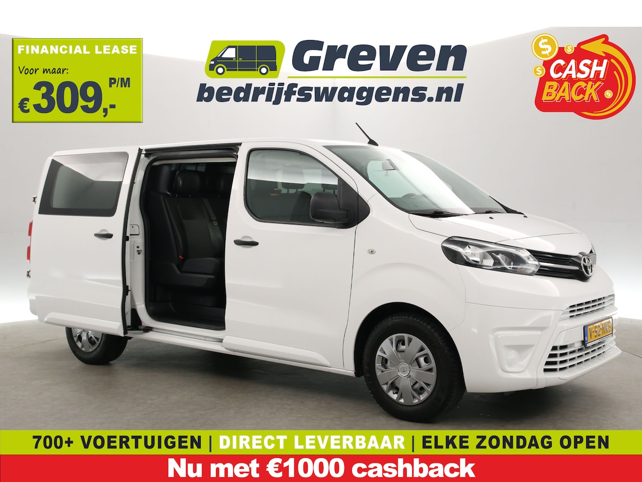 Toyota ProAce Worker - 2.0 D-4D L3H1 | Euro6 | DC | 6-Zits | 2500KG Trekgew. | 2xSchuifdeur | Airco | Cruise | Tr - AutoWereld.nl