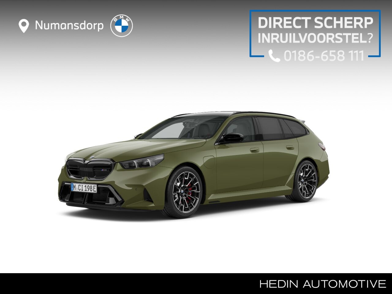 BMW 5-serie Touring - M5 | Special request Urban Green | Trekhaak | Alcantara hemel - AutoWereld.nl