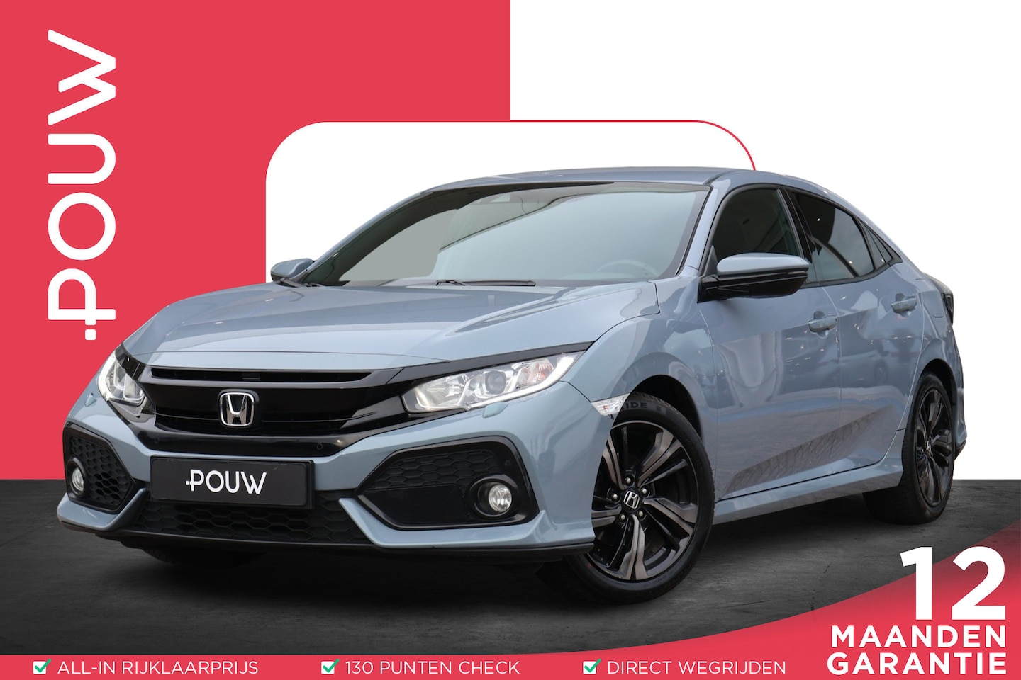 Honda Civic - 1.0 i-VTEC 126pk AUT Elegance | Navigatie | Camera | PDC | Adaptive Cruise Control - AutoWereld.nl