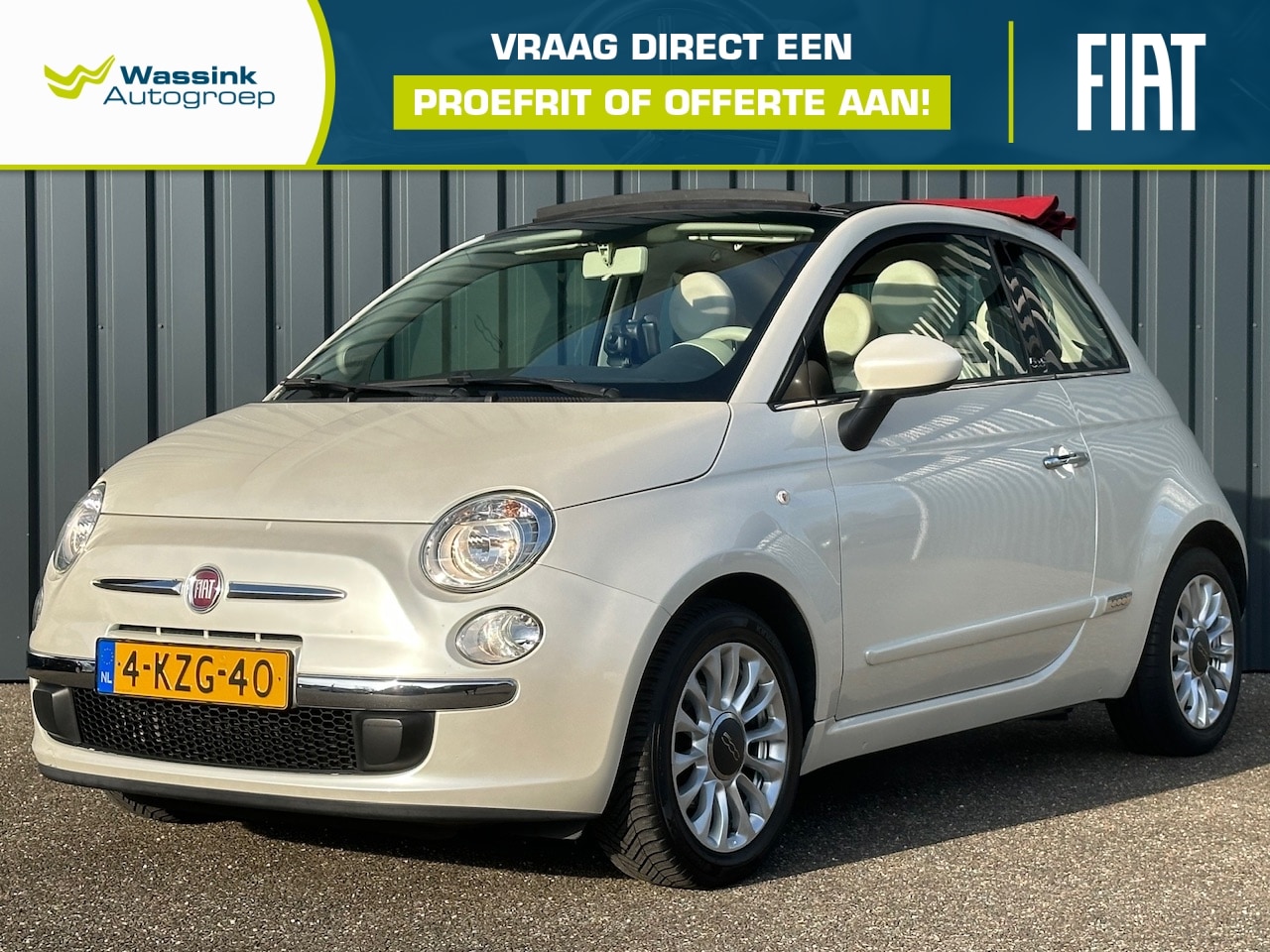 Fiat 500 C - 0.9 85pk Turbo Twinair Cabrio Lounge NL Auto NAP Kilometers - AutoWereld.nl