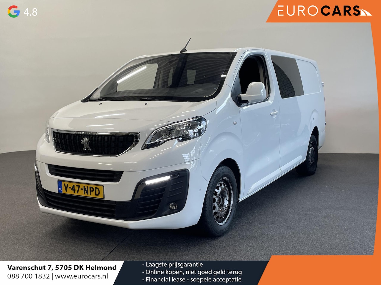 Peugeot Expert - 2.0 BlueHDI 120 L3H1 Asphalt Dubbel Cabine Automaat Trekhaak Navigatie Apple Carplay/Andro - AutoWereld.nl