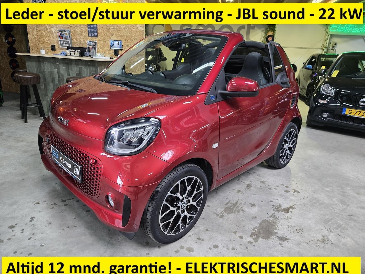 Smart Fortwo cabrio - EQ Comfort PLUS Leder - stoel/stuur verwarming - JBL sounsystem - camera - Full Led - 12 m - AutoWereld.nl