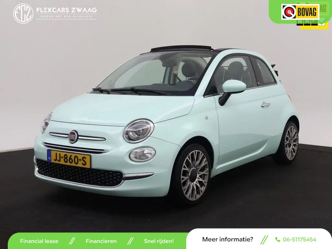 Fiat 500 C - 0.9 TwinAir Turbo Lounge - Automaat - Navi - Climate - Parkeerhulp - Org.NL - AutoWereld.nl