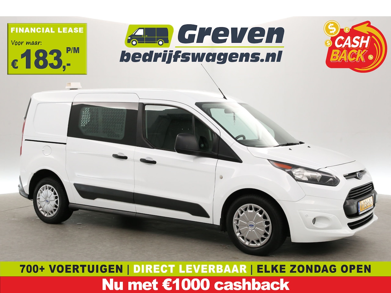 Ford Transit Connect - 1.5 TDCI L2 100PK | Euro6 | Airco | 3-Zits | Trekh. | Parkeersens. | Schuifdeur - AutoWereld.nl