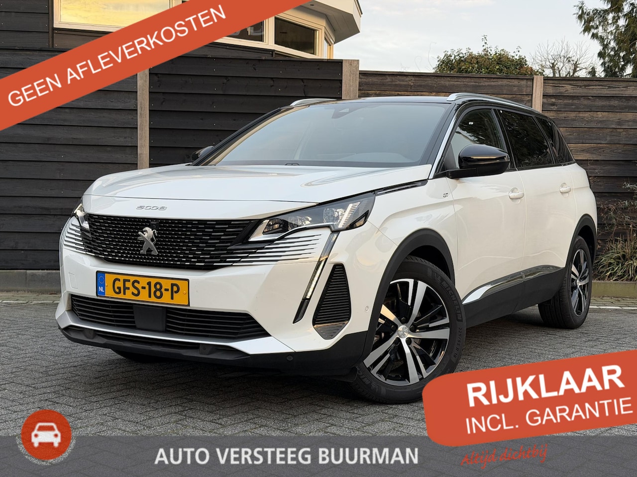 Peugeot 5008 - GT 1.2 Hybrid 136PK e-DCS6 Automaat Navigatie, Rondomzichtcamera, Keyless, Adaptieve Cruis - AutoWereld.nl