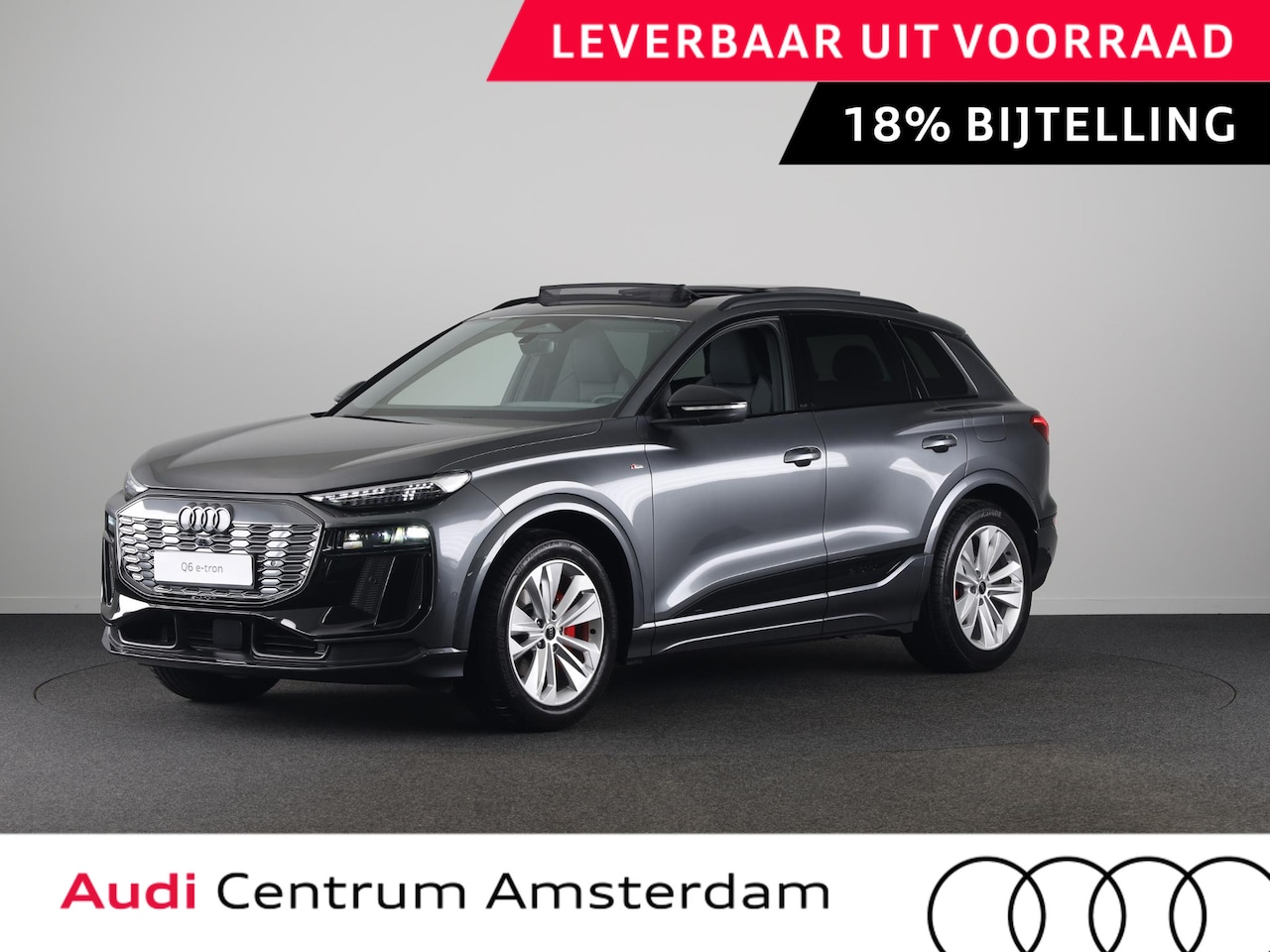Audi Q6 e-tron - S edition 83Kwh 252 pk SUV | Tech pakket plus | Glazen panoramadak | Lederen bekleding | R - AutoWereld.nl