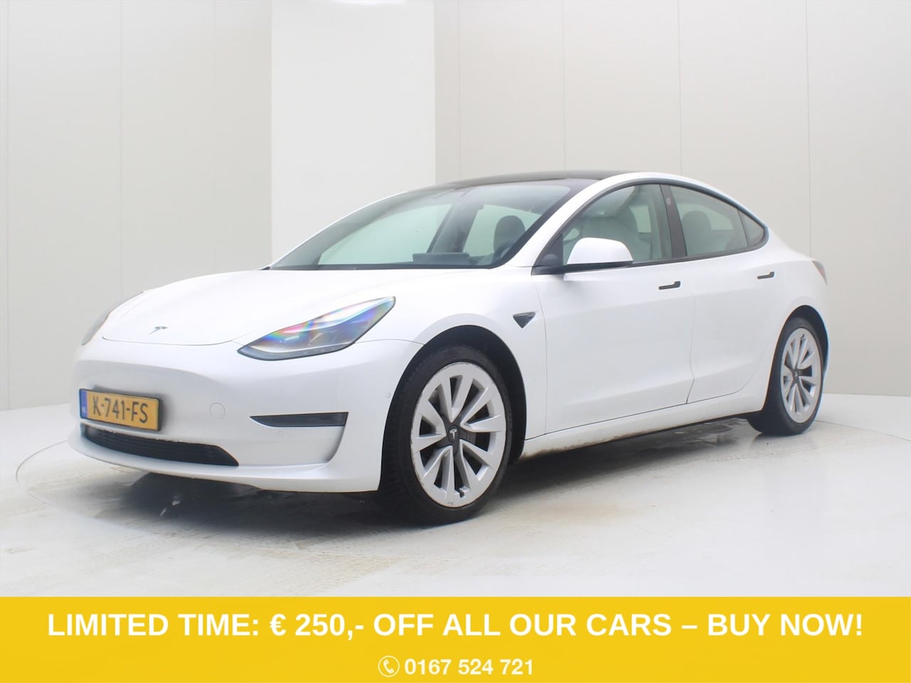 Tesla Model 3 - Long-Range AWD 351pk 75 kWh FACELIFT [ TREKHAAK+WIT LEDER+WARMTEPOMP+AUTOPILOT+19 INCH+PRE - AutoWereld.nl