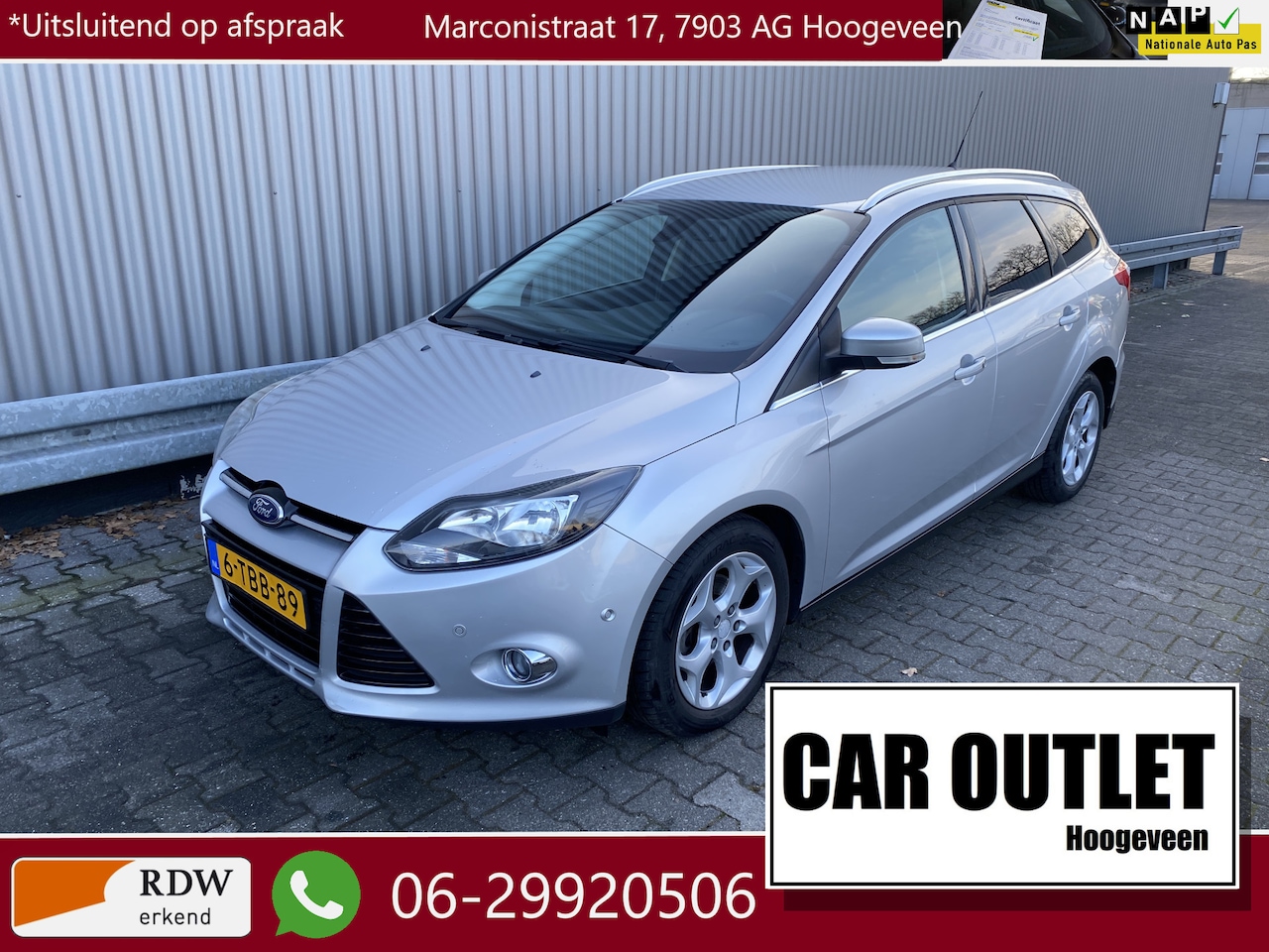 Ford Focus Wagon - 1.6 TDCI ECOnetic Lease Titanium Clima, CC, Navi, PDC v/a, LM, Trekh, nw. APK – Inruil Mog - AutoWereld.nl