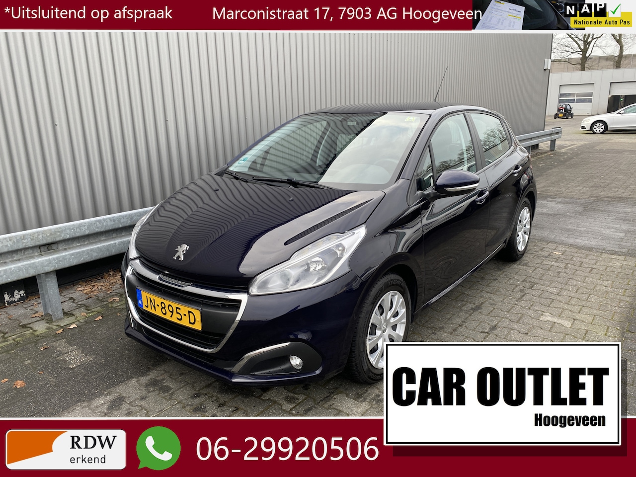 Peugeot 208 - 1.2 PureTech Blue Lion 43Dkm.NAP, A/C, CC, Navi, CarPlay, PDC, Trekh, – Inruil Mogelijk – - AutoWereld.nl