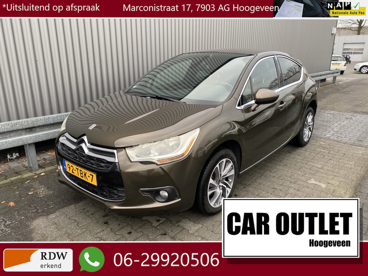 Citroën DS4 - 1.6 VTi So Chic 157Dkm.NAP, Leer/Stof, Clima, CC, LM, nw. APK – Inruil Mogelijk – - AutoWereld.nl