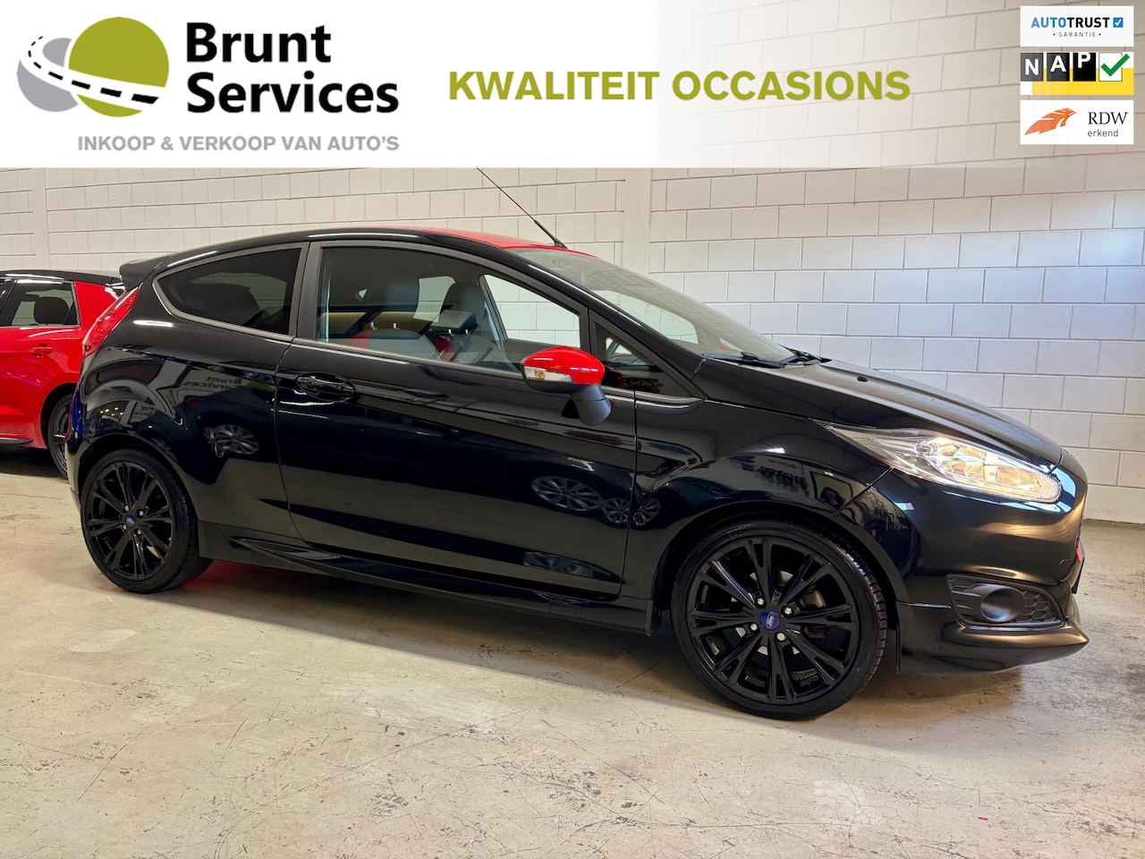 Ford Fiesta - 1.0 EcoBoost Red/Black Edition Bj14|Navi|Clima|140Pk|Onderhouden !! - AutoWereld.nl