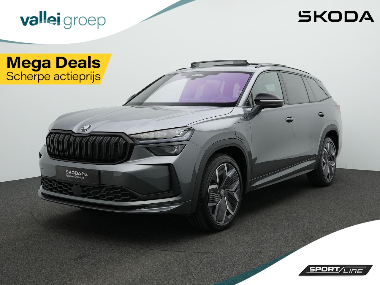 Skoda Kodiaq - 1.5 TSI 204 pk DSG PHEV Sportline Business | Panoramadak | Geheugenstoelen | Matrix LED | - AutoWereld.nl