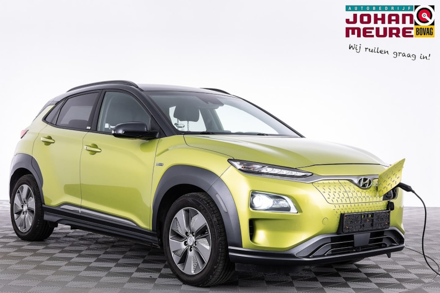 Hyundai Kona Electric - EV Fashion 64 kWh Bi-Tone | Half LEDER | NAVI | ECC | VELGEN - AutoWereld.nl