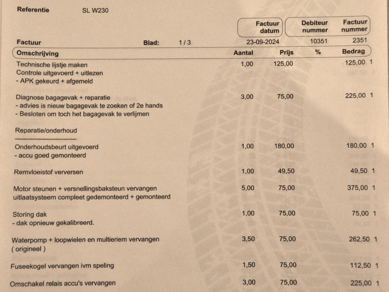 Mercedes-Benz SL-klasse Cabrio - 350 | Volledige onderhoudshistorie