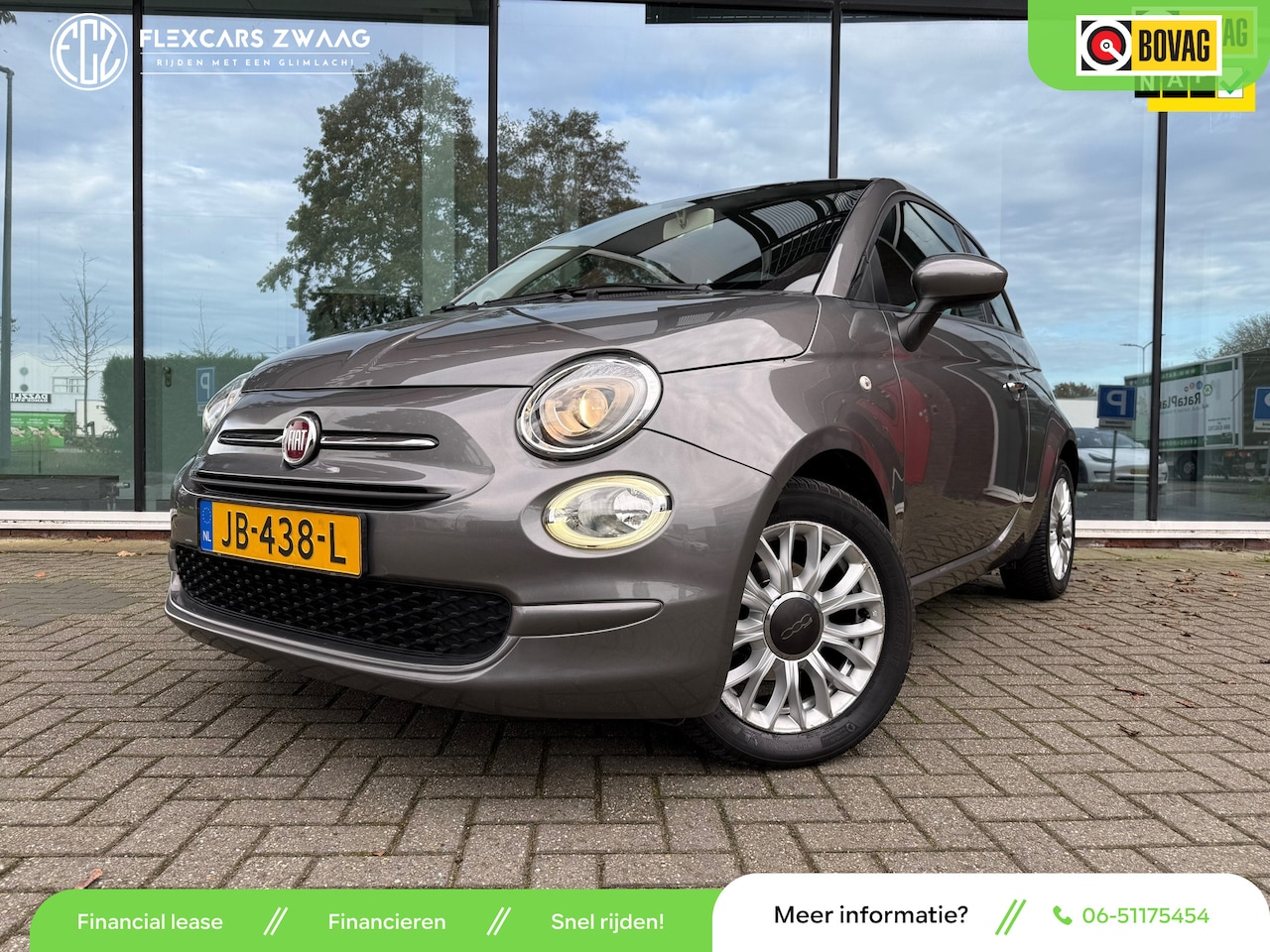 Fiat 500 - 0.9 TwinAir Turbo Popstar - Automaat - Airco - Parkeerhulp - Org.NL - AutoWereld.nl