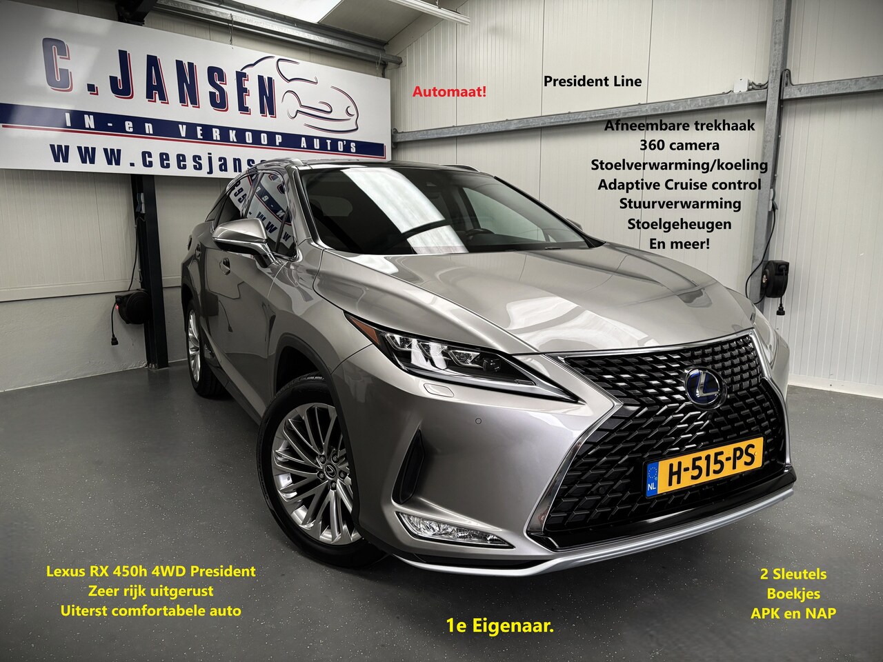 Lexus RX 450h - 4WD President Line 1e eigenaar! Origineel nederlandse auto! NAP! | Achterbank verwarmd | C - AutoWereld.nl