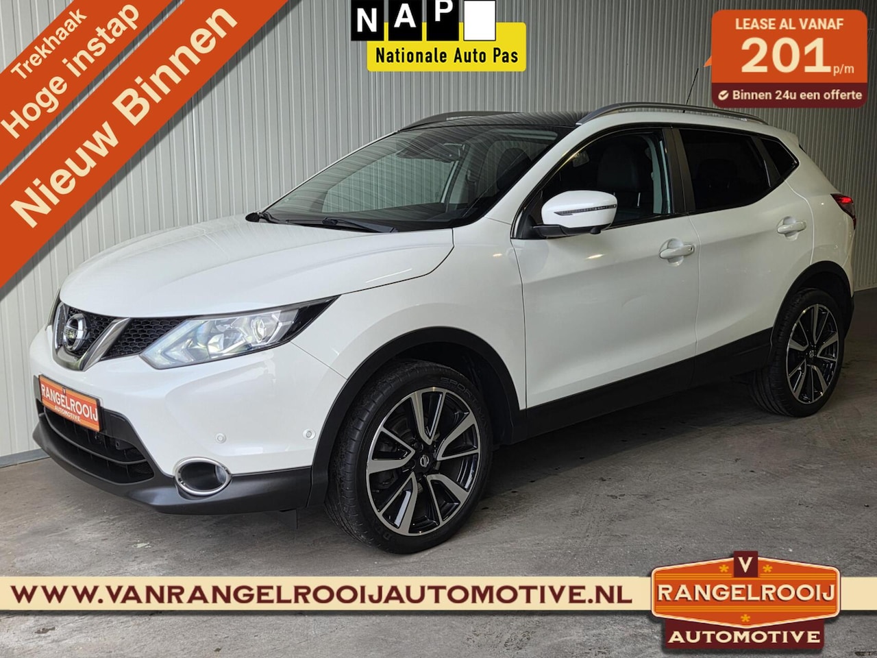 Nissan Qashqai - 1.2 Tekna 1.2 Tekna, trekh., pano, leer, stoel + stuurverw., 19" lmv - AutoWereld.nl
