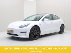 Tesla Model 3 - Performance AWD 486pk 75 kWh [ WIT LEDER+AUTOPILOT+530KM WLTP+PREMIUM AUDIO ]