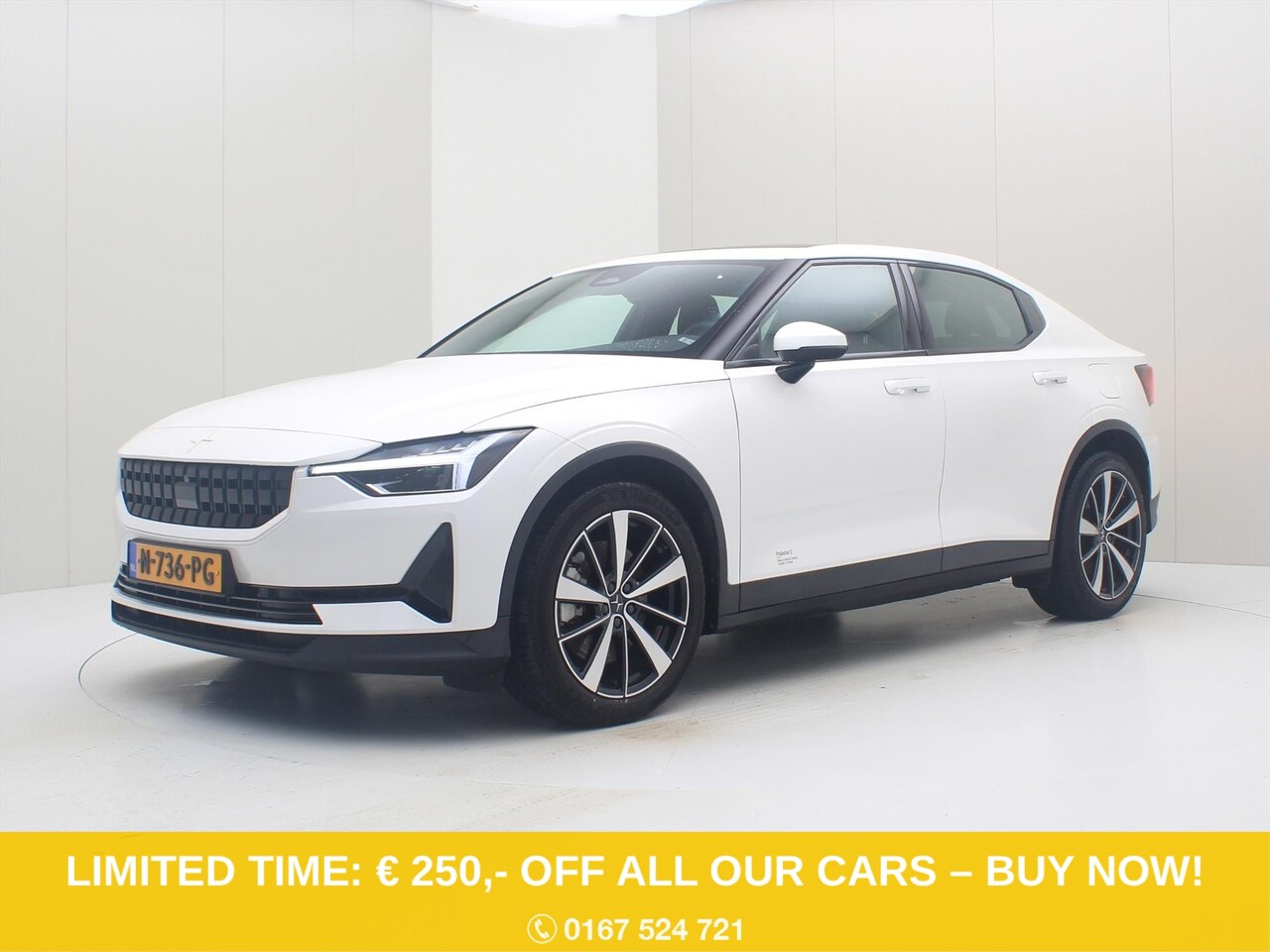 Polestar 2 - Long Range Single Motor 78kWh 91% SoH Plus Pack [ PANODAK+CAMERA+19INCH+STOELVERWARMING+H/ - AutoWereld.nl