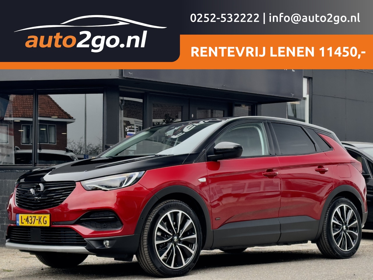 Opel Grandland X - 1.6 TURBO AUT8 HYBRID4 TWO-TONE ULTIMATE 72D.KM 200PK. LEDER NAVI CAMERA APPLE-CARPLAY LED - AutoWereld.nl