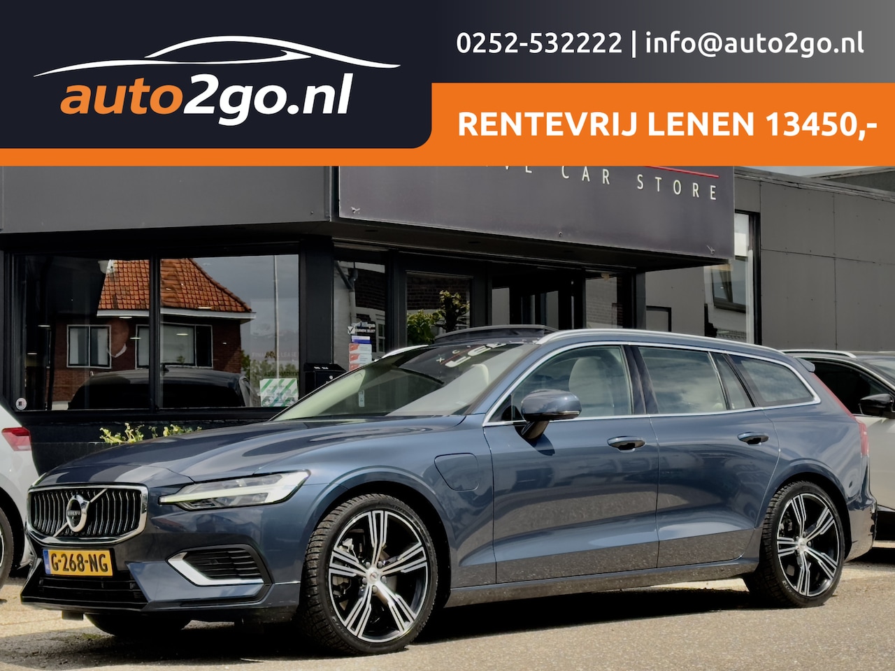 Volvo V60 - 2.0 T8 AUT8 TWIN ENGINE AWD INSCRIPTION 304PK. PANODAK LEDER NAVI CAMERA DIGI-DASH APPLE-C - AutoWereld.nl