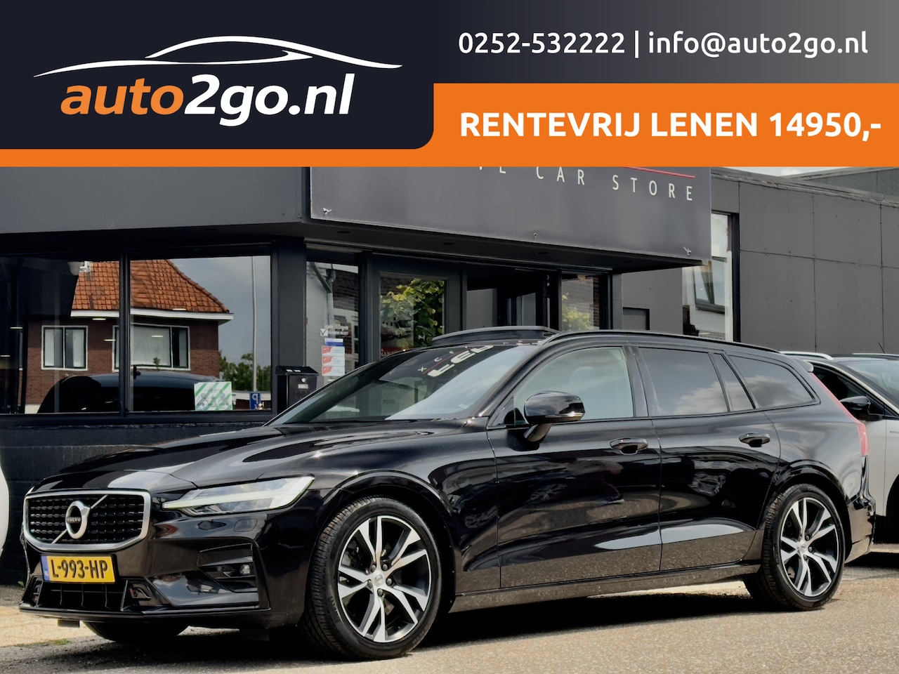 Volvo V60 - 2.0 T5 R-DESIGN 251PK AUT8 PANODAK LEDER NAVI CAMERA APPLE-CARPLY LED LMV PDC - AutoWereld.nl