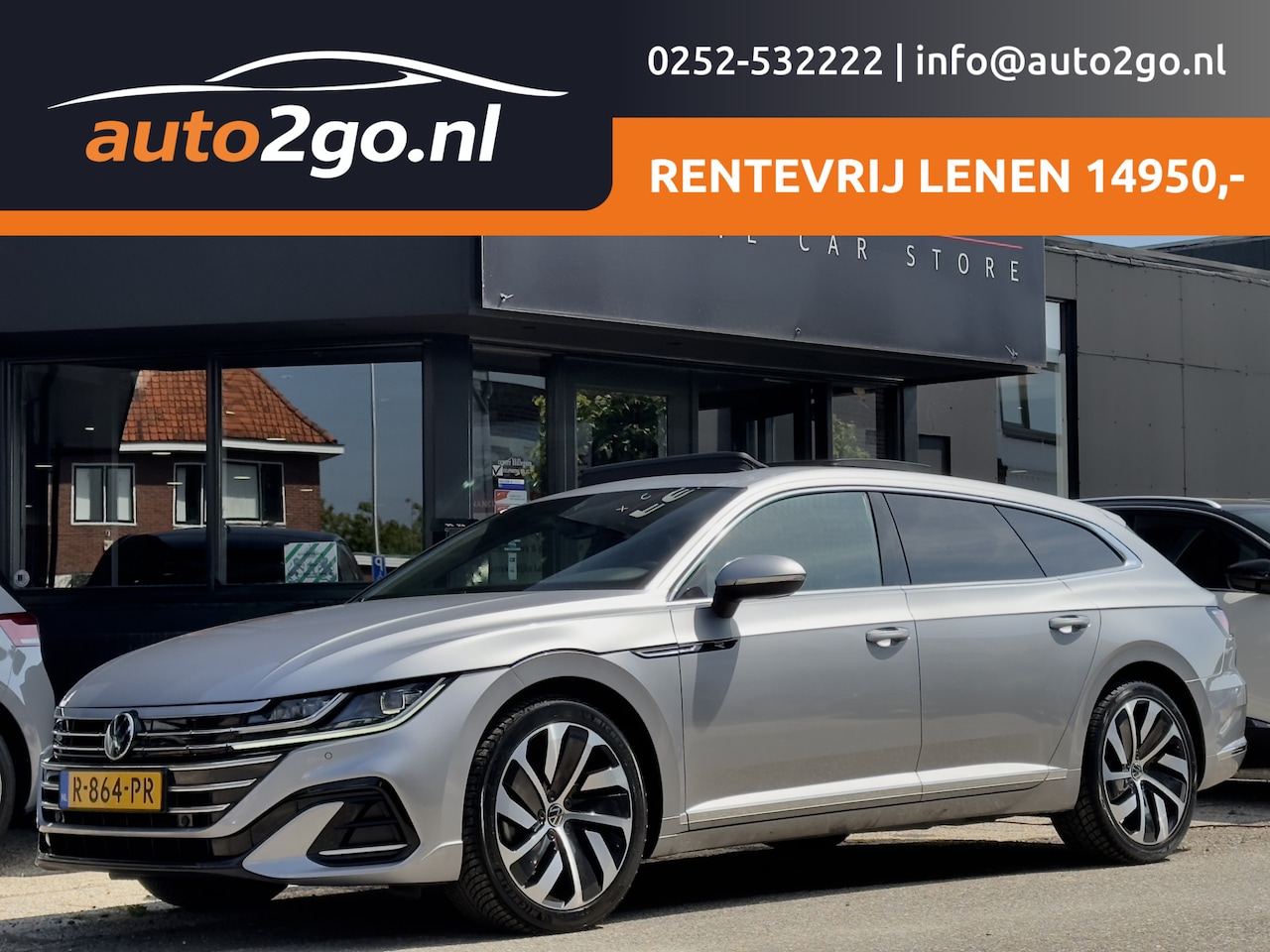 Volkswagen Arteon Shooting Brake - 1.4 TSI eHYBRID AUT6 3X R-LINE 96D.KM! PANODAK LEDER NAVI CAMERA DIGI-DASH APPLE-CARPLAY L - AutoWereld.nl