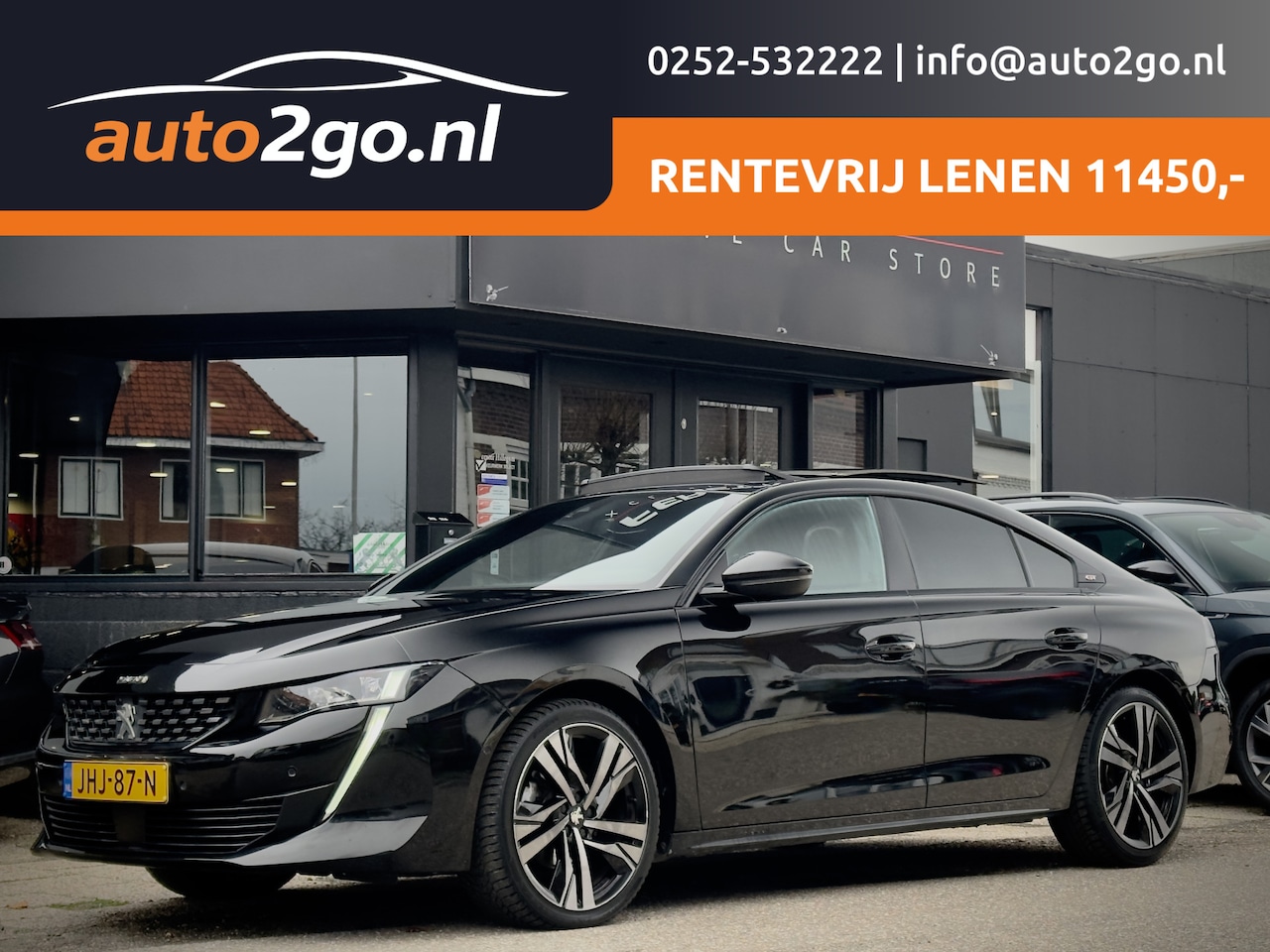 Peugeot 508 - 1.2 AUT8 GT-Line BLACK-EDITION PANODAK LEDER NAVI CAMERA APPLE-CARPLAY LED 19 INCH-LMV PDC - AutoWereld.nl